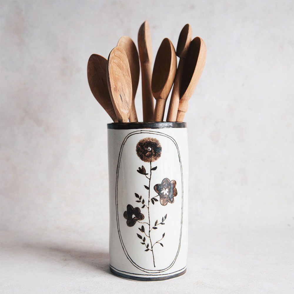 Artisan Hand-Painted Porcelain Flower Vase