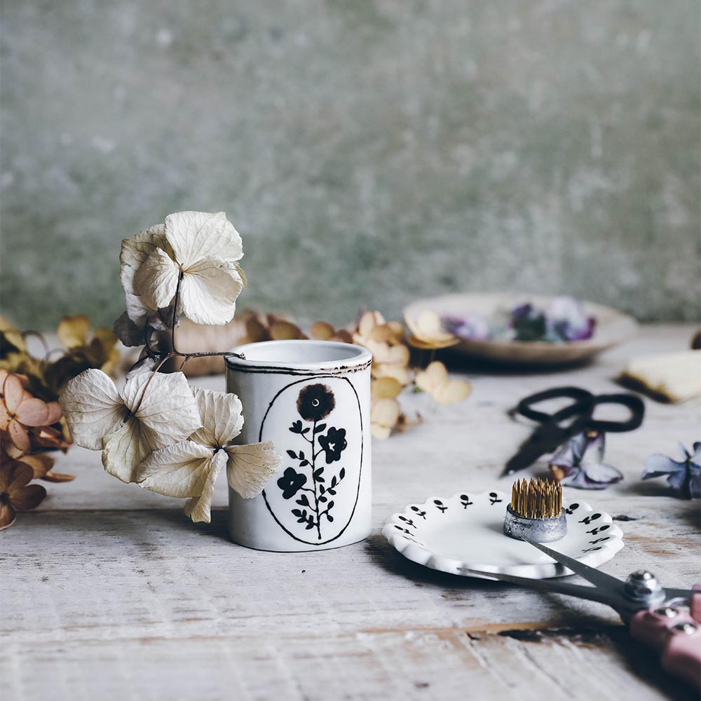 Artisan Hand-Painted Porcelain Flower Vase