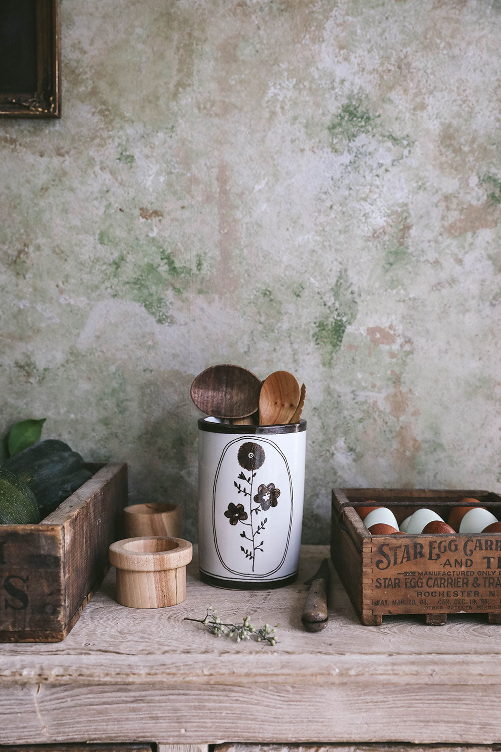 Artisan Hand-Painted Porcelain Flower Vase
