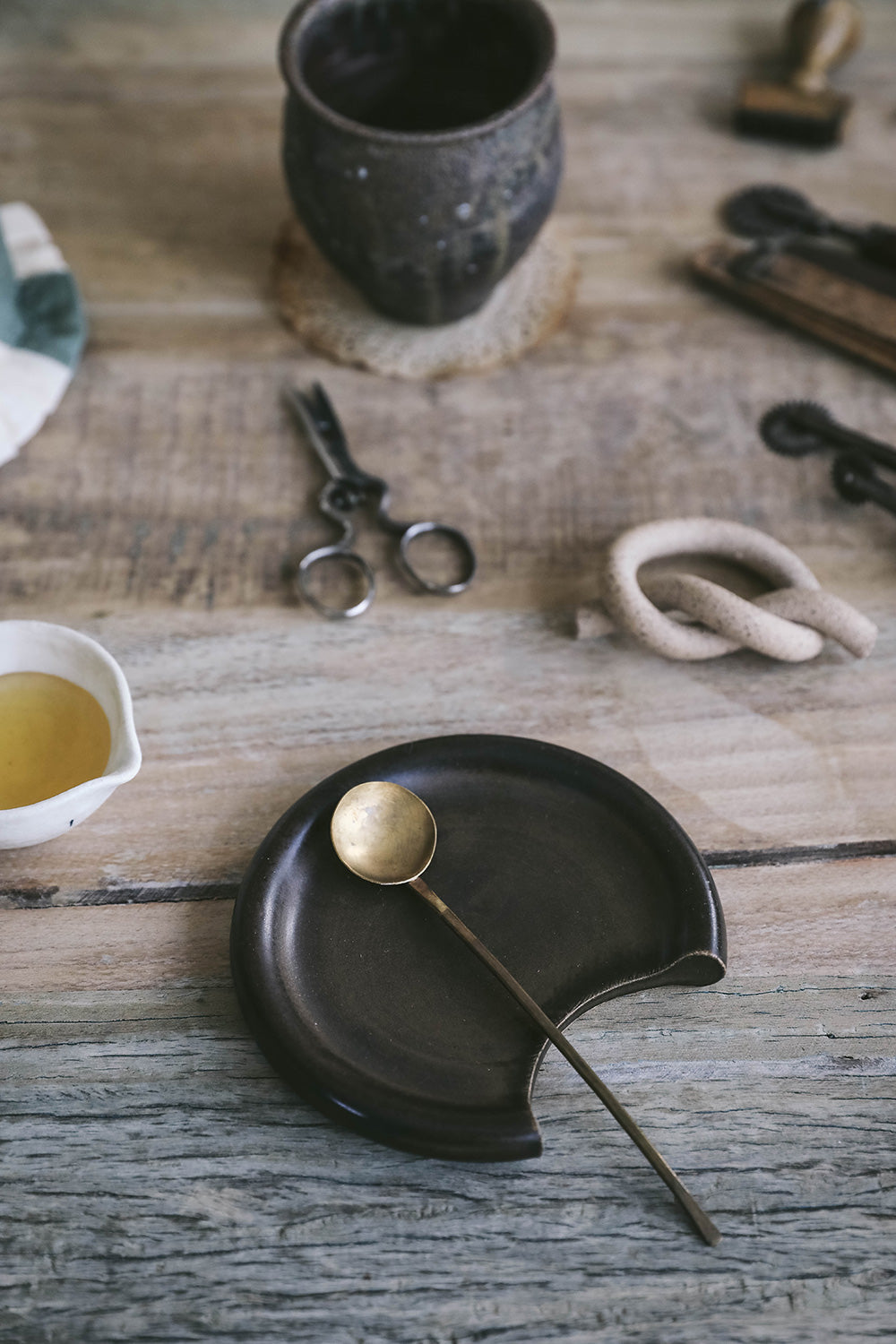 Handcrafted Ceramic Spoon Holder