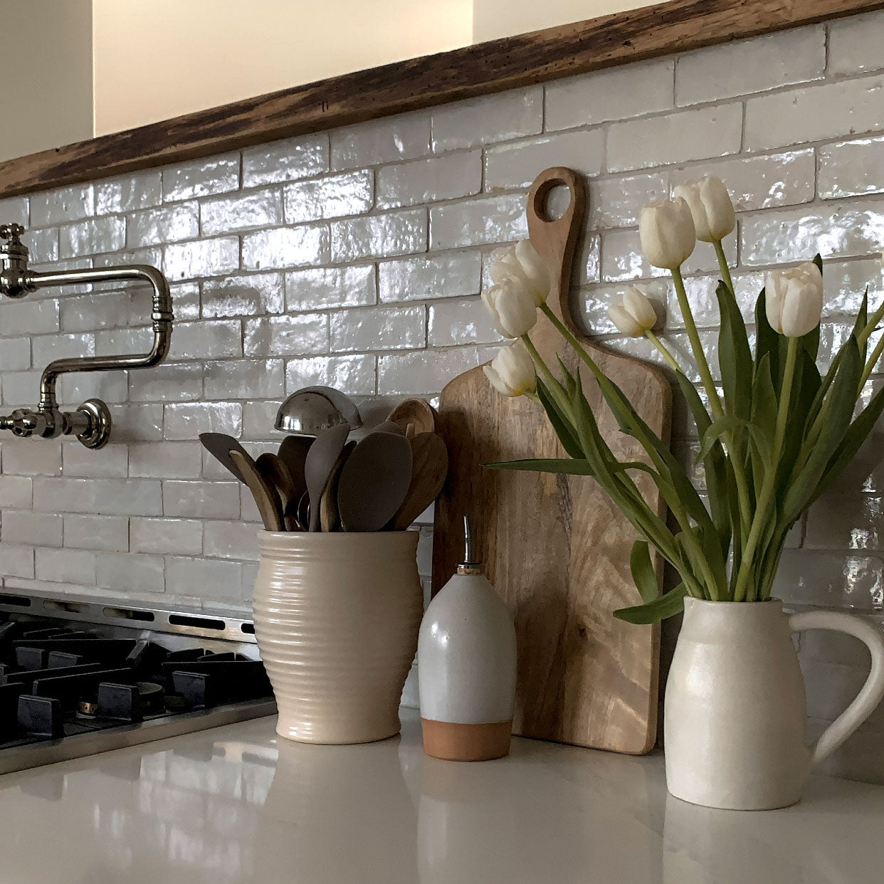 Stoneware Kitchen Utensil Holder