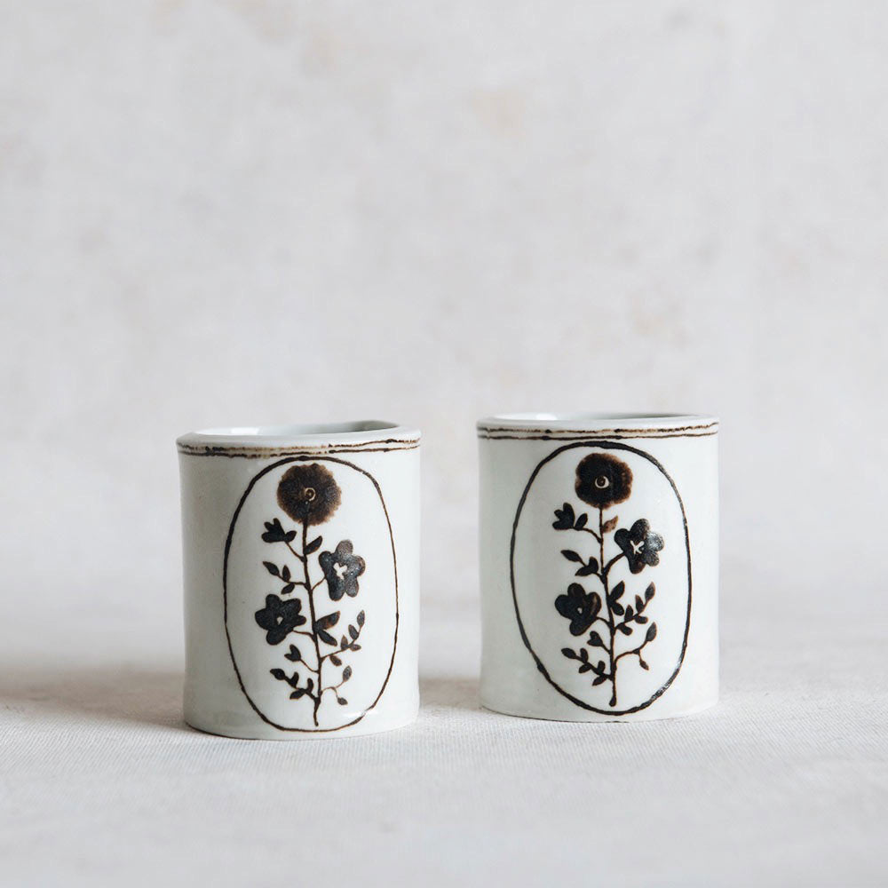 Artisan Hand-Painted Porcelain Flower Vase