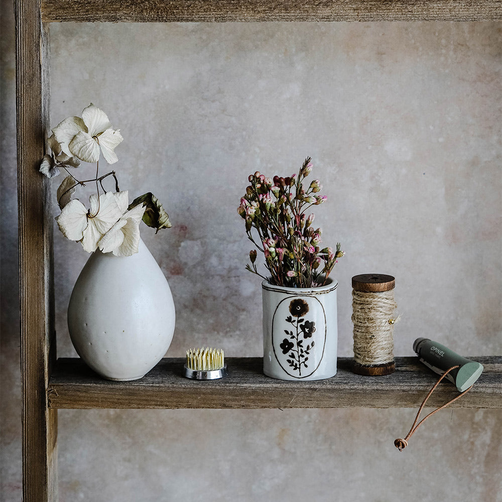 Artisan Hand-Painted Porcelain Flower Vase