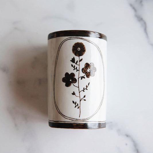 Artisan Hand-Painted Porcelain Flower Vase