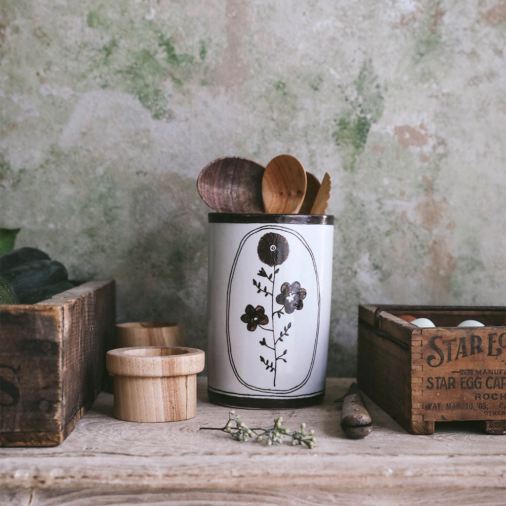 Artisan Hand-Painted Porcelain Flower Vase