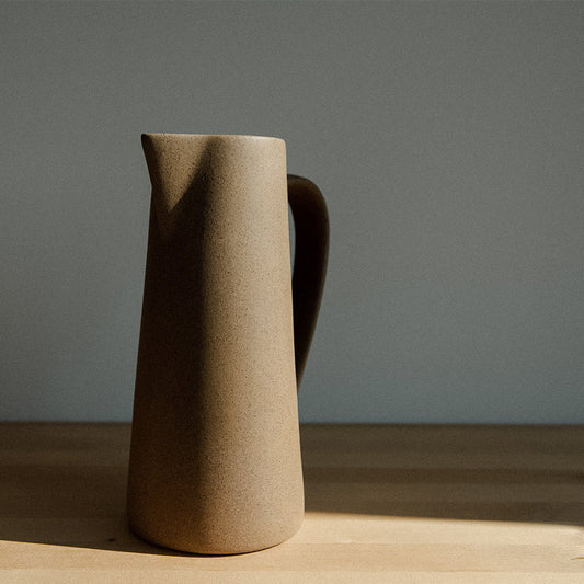 Tall Terracotta Ceramic Pitcher