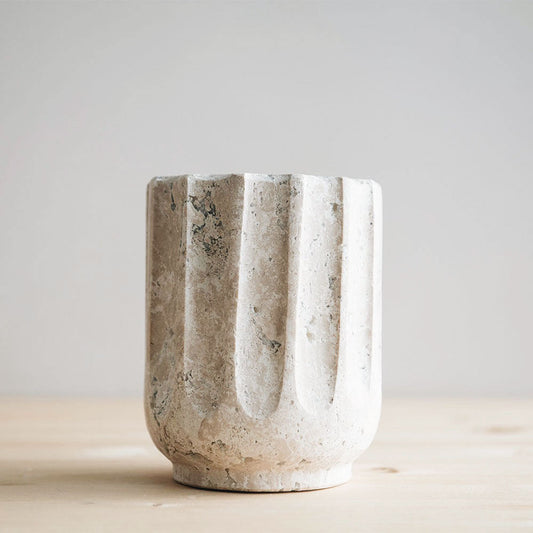 Textured Travertine Bowl